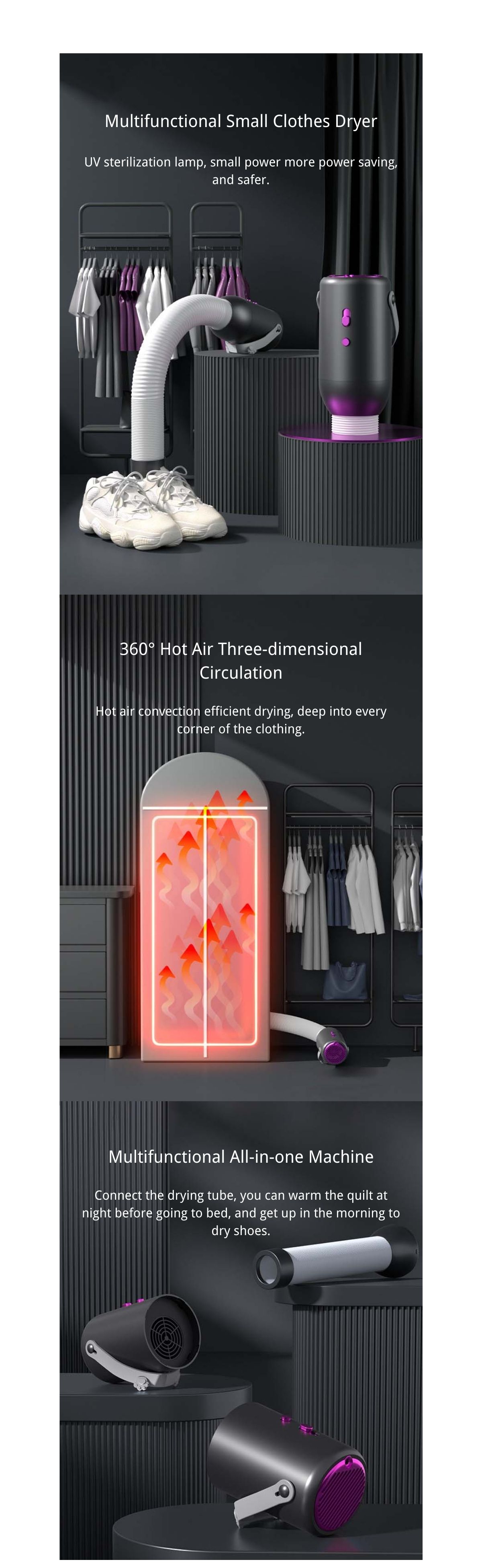 Multifunctional Small Clothes Dryer